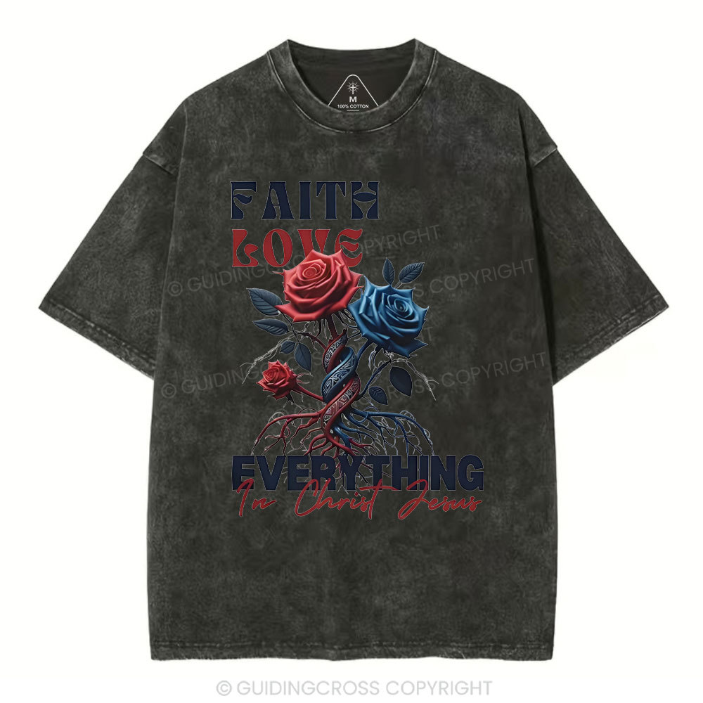 Faith Over Fear Christian Washed T-Shirt