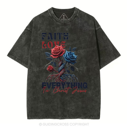 Faith Over Fear Christian Washed T-Shirt