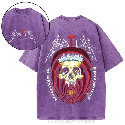Faith Over Fear Christian Washed T-Shirt