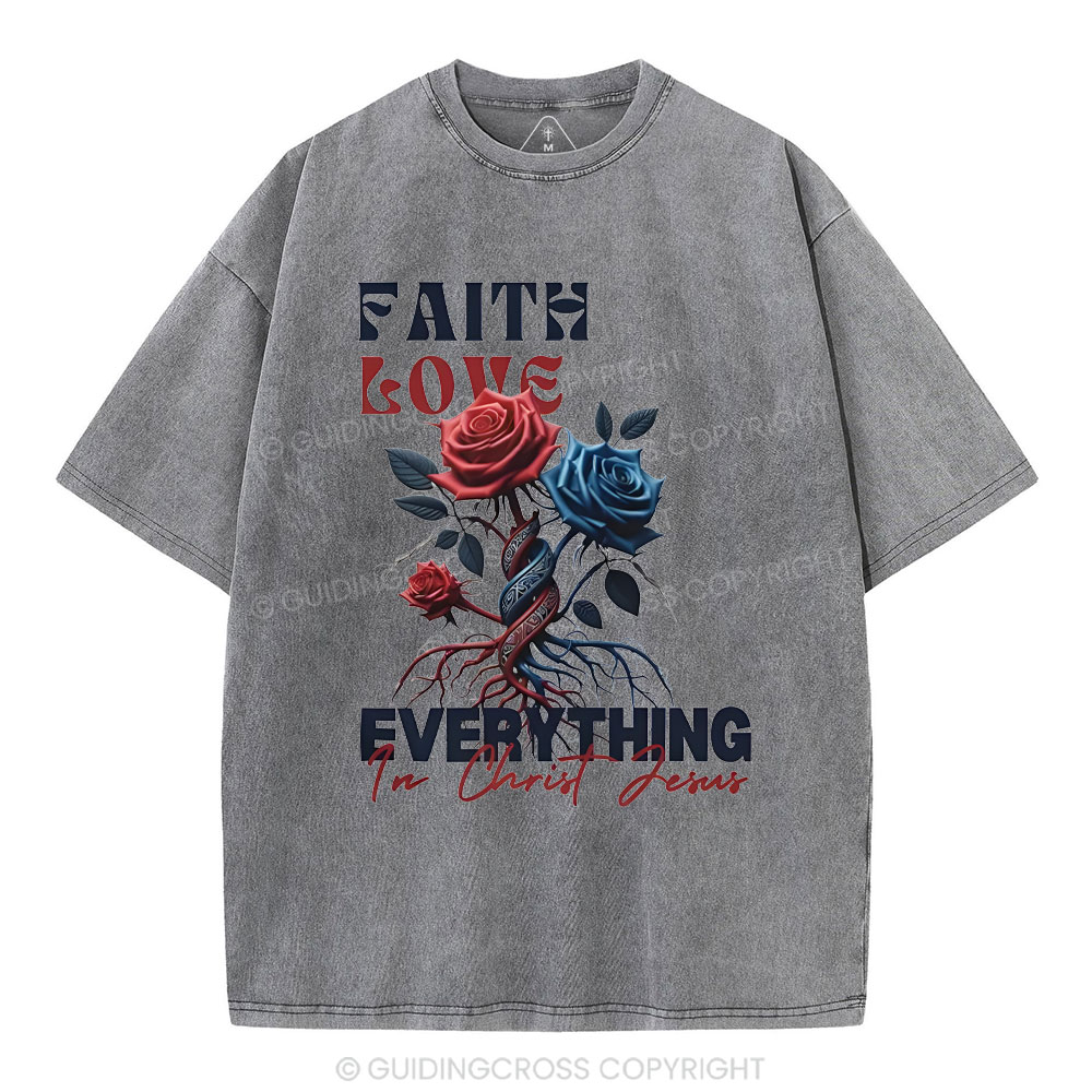 Faith Over Fear Christian Washed T-Shirt