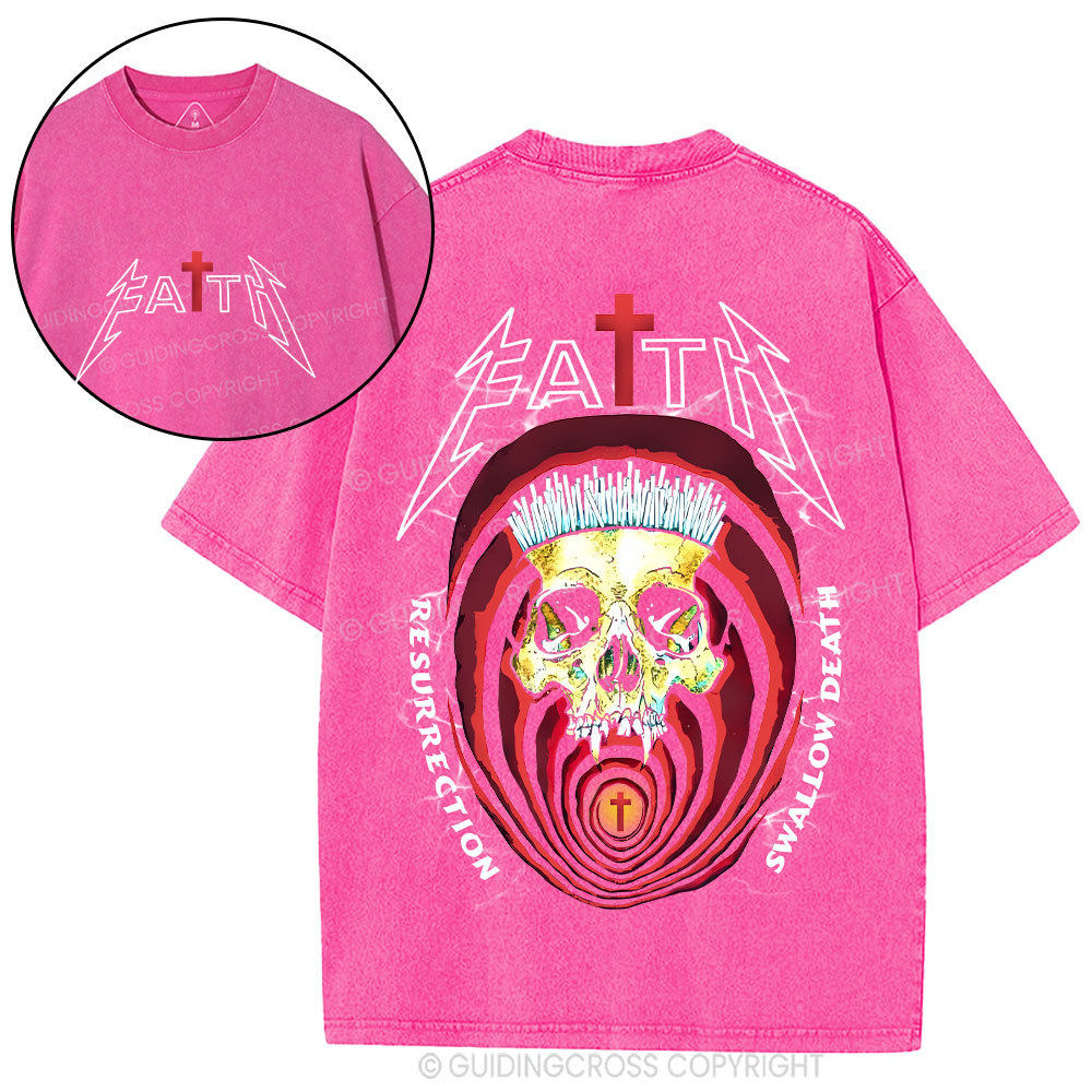 Faith Over Fear Christian Washed T-Shirt