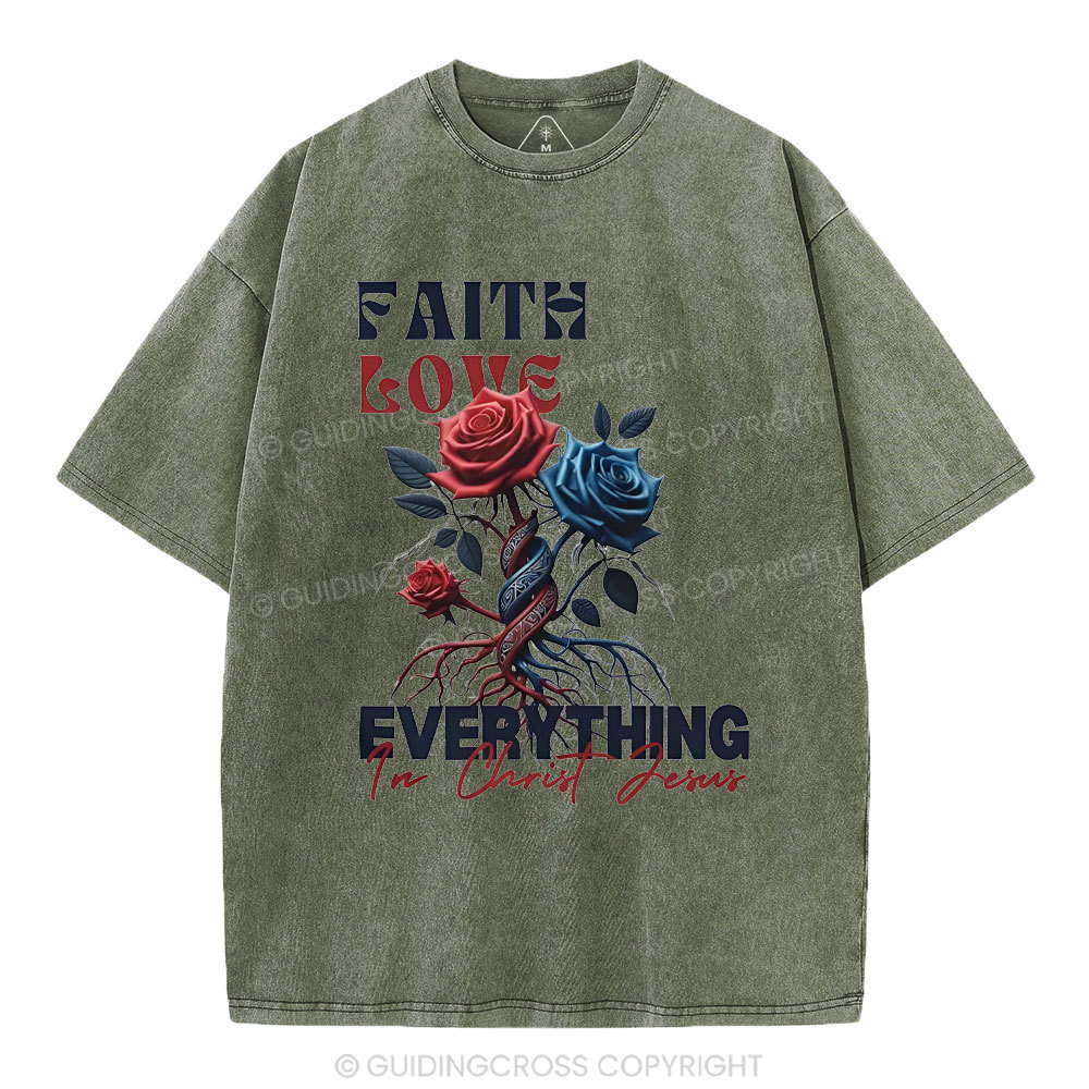 Faith Over Fear Christian Washed T-Shirt