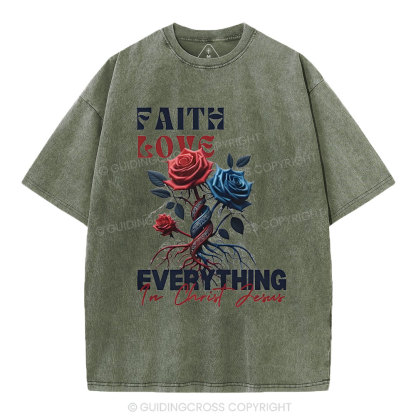 Faith Over Fear Christian Washed T-Shirt