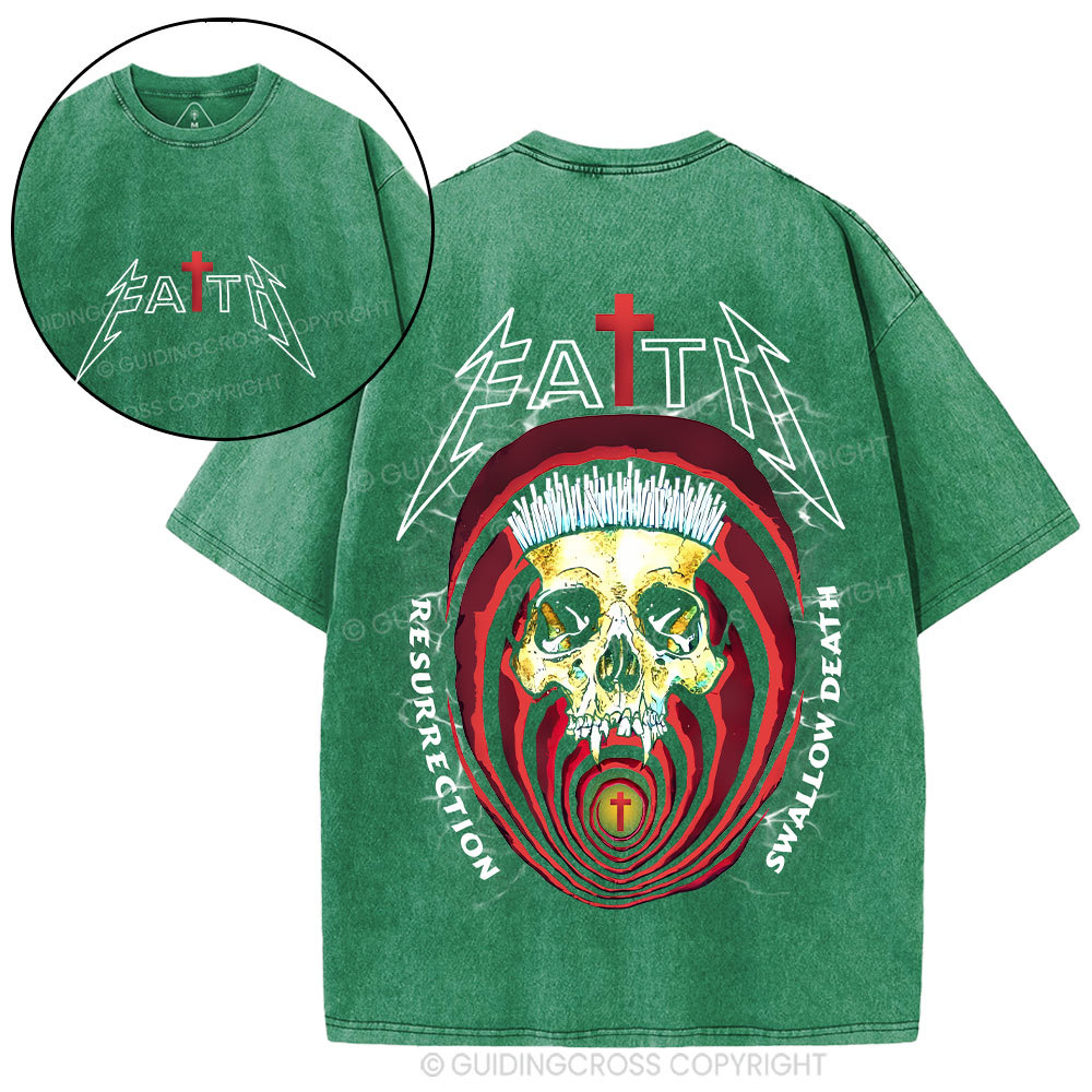 Faith Over Fear Christian Washed T-Shirt