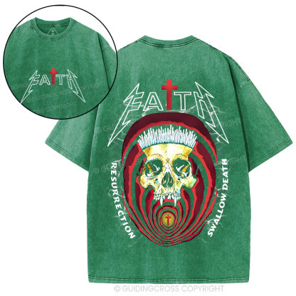 Faith Over Fear Christian Washed T-Shirt