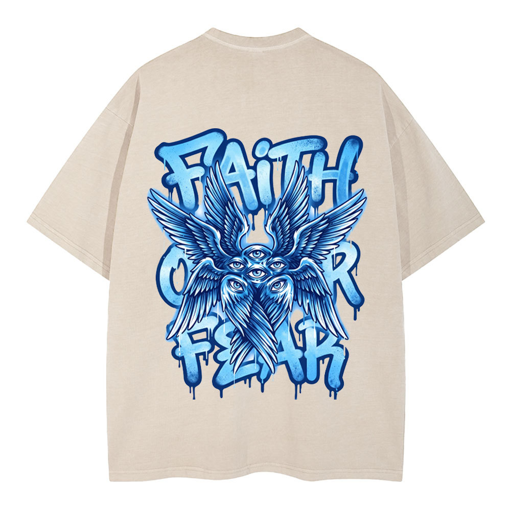 Faith Over Fear Christian Washed T-Shirt