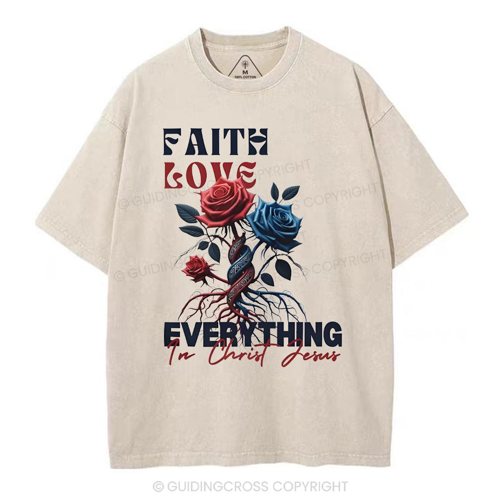Faith Over Fear Christian Washed T-Shirt
