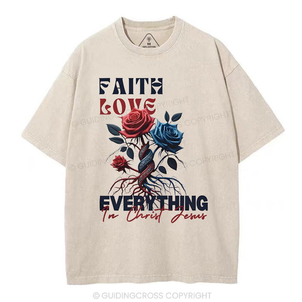 Faith Over Fear Christian Washed T-Shirt