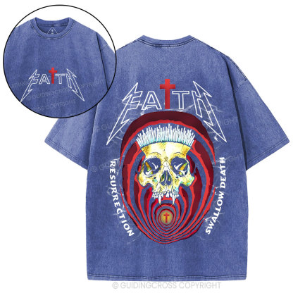 Faith Over Fear Christian Washed T-Shirt