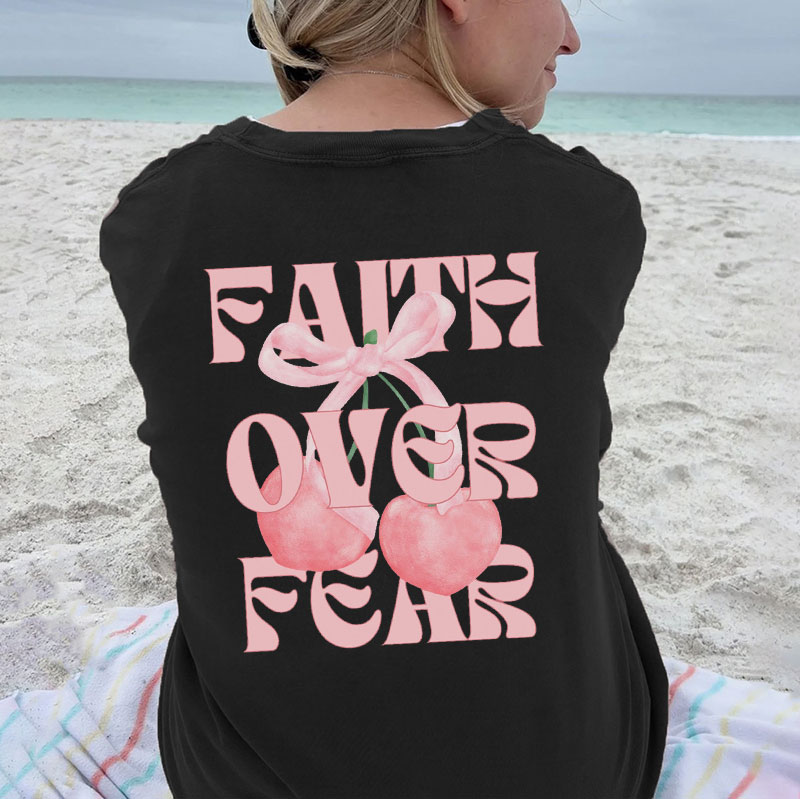 Faith Over Fear Christian Washed T-Shirt