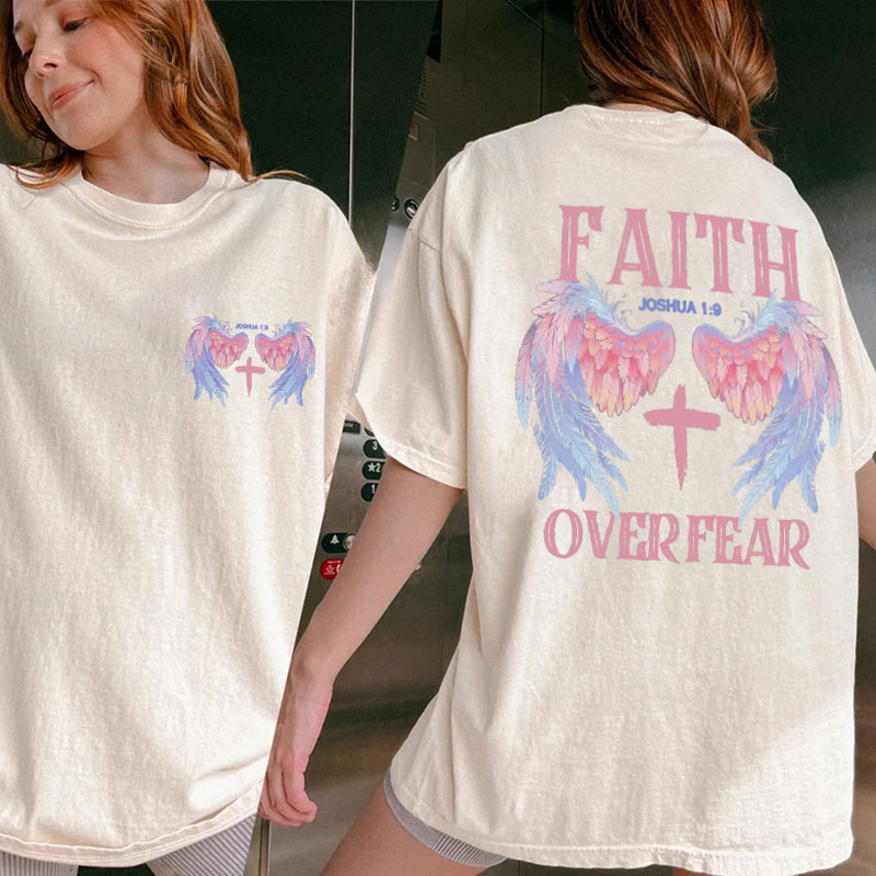 Faith Over Fear Christian Washed T-Shirt