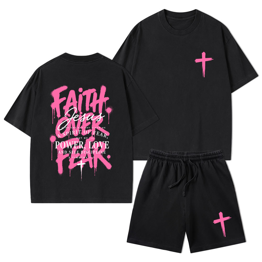 Fear God Christian Washed T-Shirt & Shorts  Sale - GuidingCross