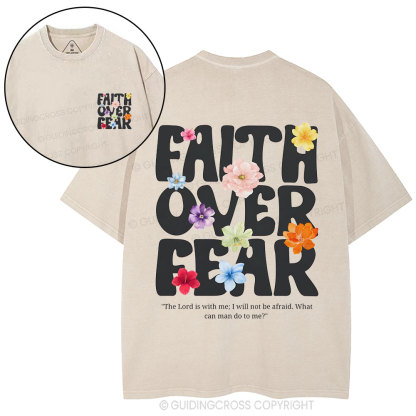 Faith Can Move Mountain Christian Washed T-Shirt
