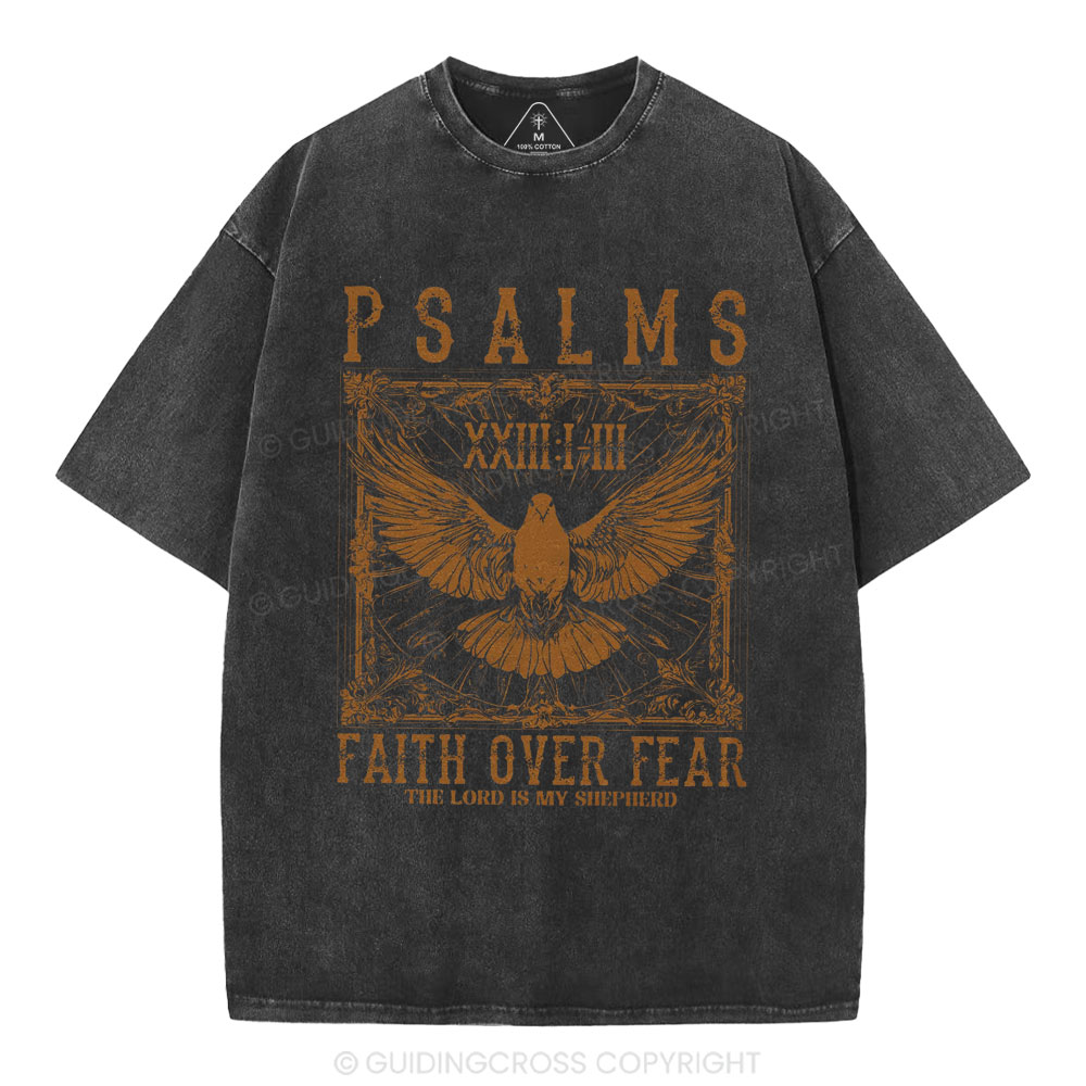 Faith Over Fear Christian Washed T-Shirt