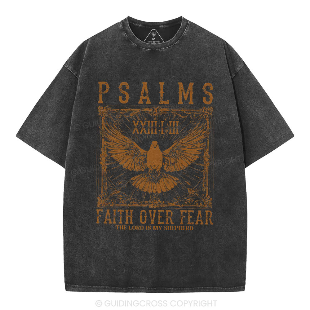 Faith Over Fear Christian Washed T-Shirt