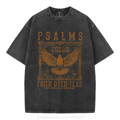 Faith Over Fear Christian Washed T-Shirt