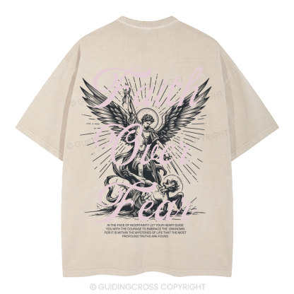 Faith Over Fear Christian Washed T-Shirt