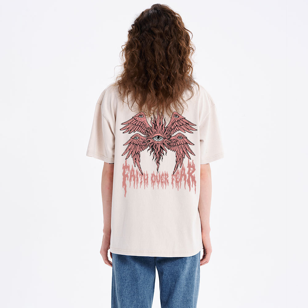 Faith Over Fear Christian Washed T-Shirt