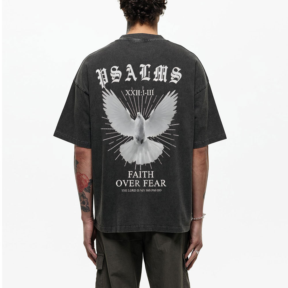 Faith Over Fear Christian Washed T-Shirt