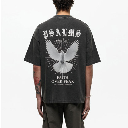 Faith Over Fear Christian Washed T-Shirt