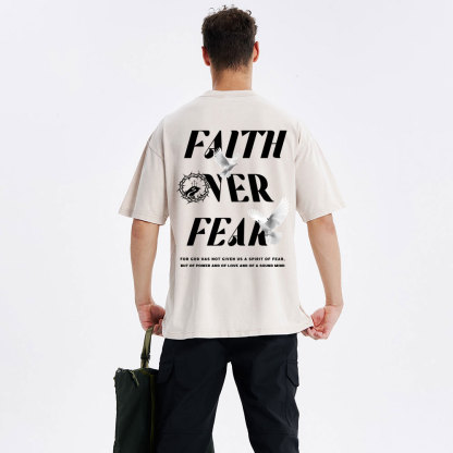 Faith Over Fear Christian Washed T-Shirt