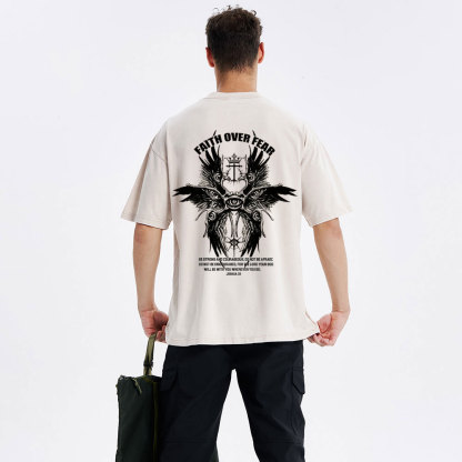 Faith Over Fear Christian Washed T-Shirt