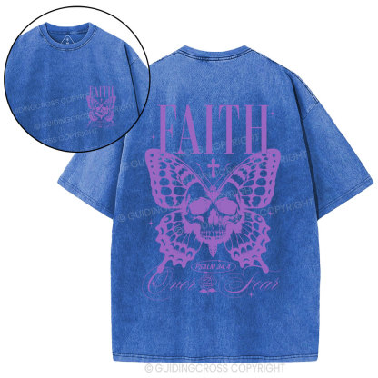 Faith Over Fear Christian Washed T-Shirt