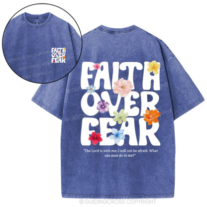 Faith Can Move Mountain Christian Washed T-Shirt