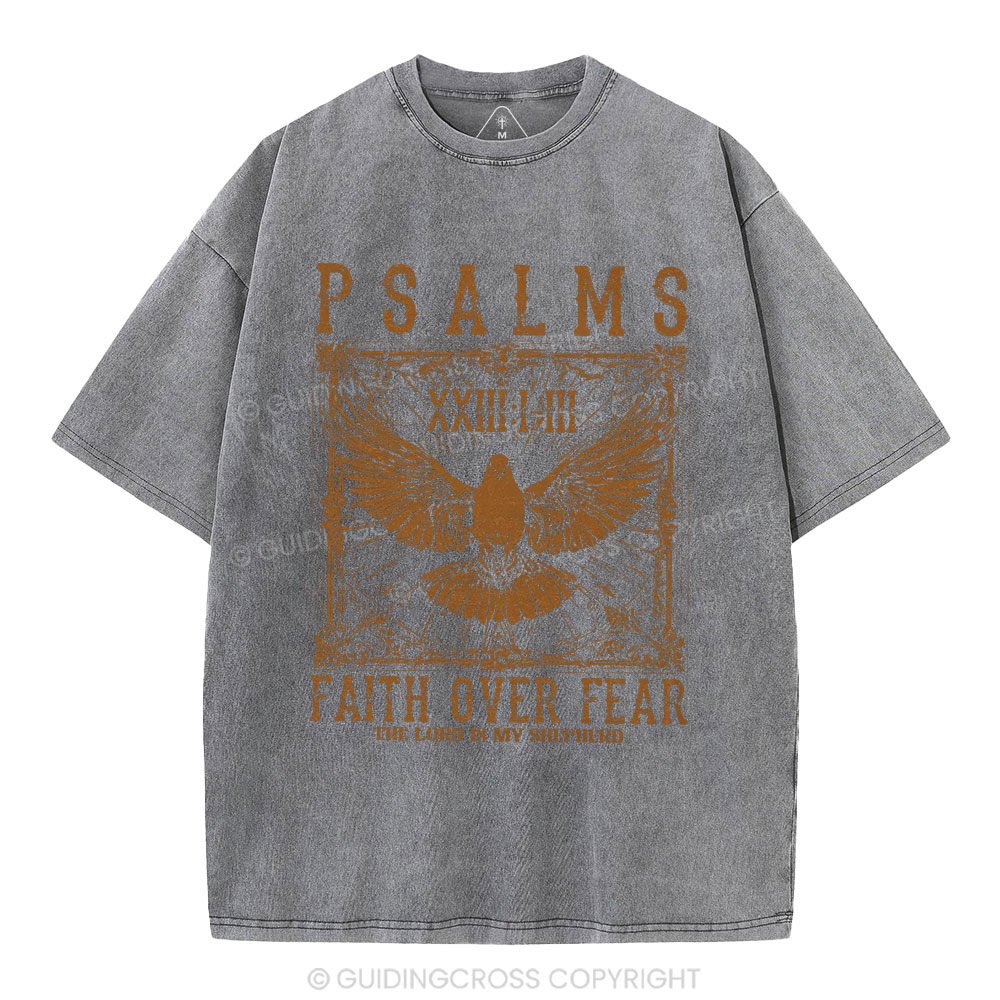 Faith Over Fear Christian Washed T-Shirt