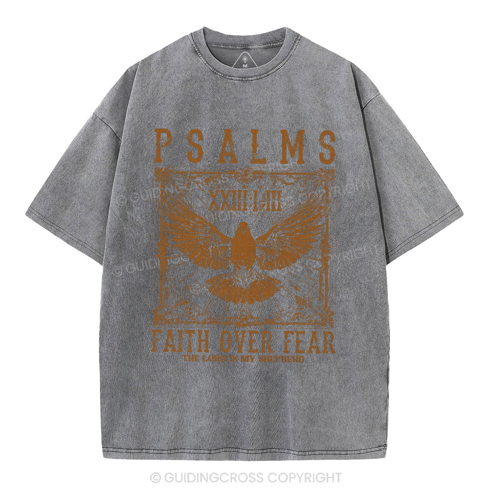 Faith Over Fear Christian Washed T-Shirt