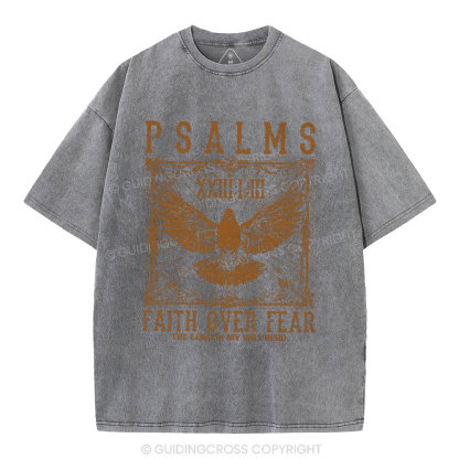 Faith Over Fear Christian Washed T-Shirt
