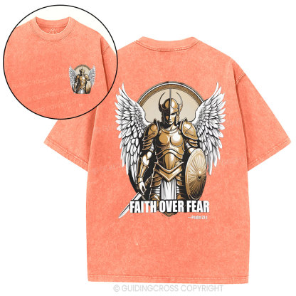Faith Over Fear Trust That God Christian Washed T-Shirt