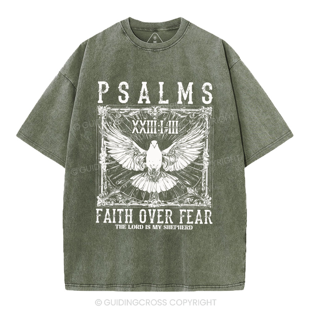 Faith Over Fear Christian Washed T-Shirt