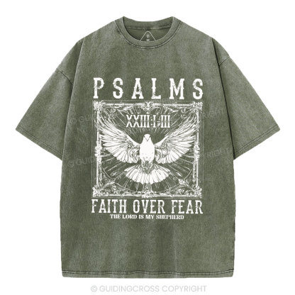 Faith Over Fear Christian Washed T-Shirt