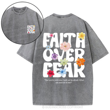 Faith Can Move Mountain Christian Washed T-Shirt
