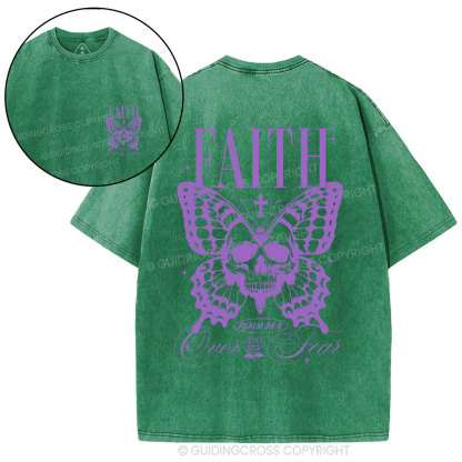 Faith Over Fear Christian Washed T-Shirt