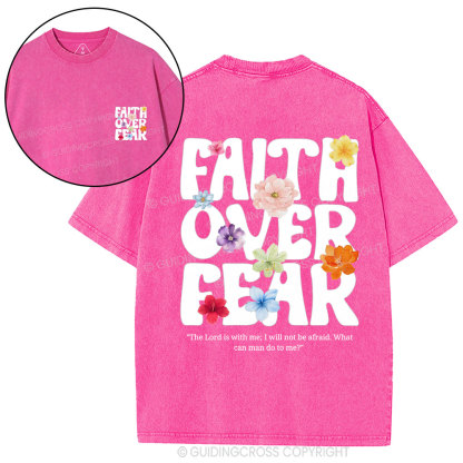 Faith Can Move Mountain Christian Washed T-Shirt