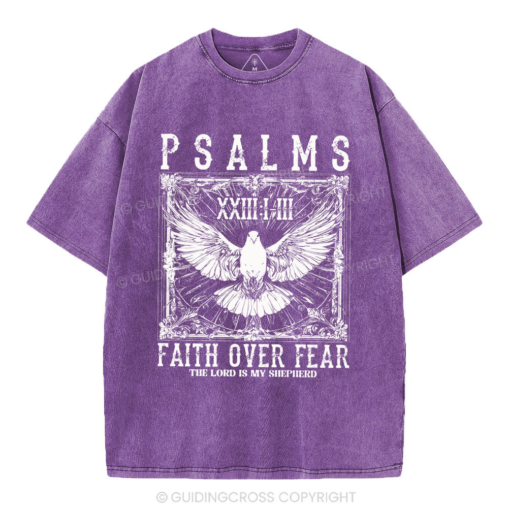 Faith Over Fear Christian Washed T-Shirt