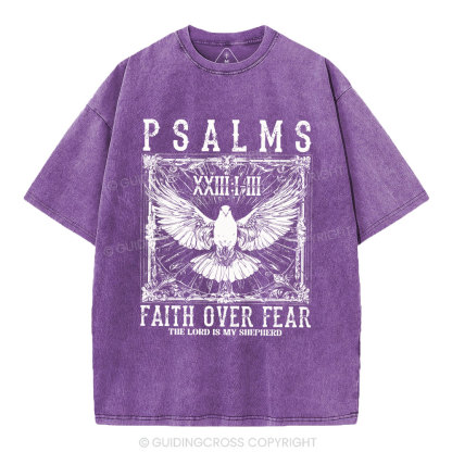 Faith Over Fear Christian Washed T-Shirt