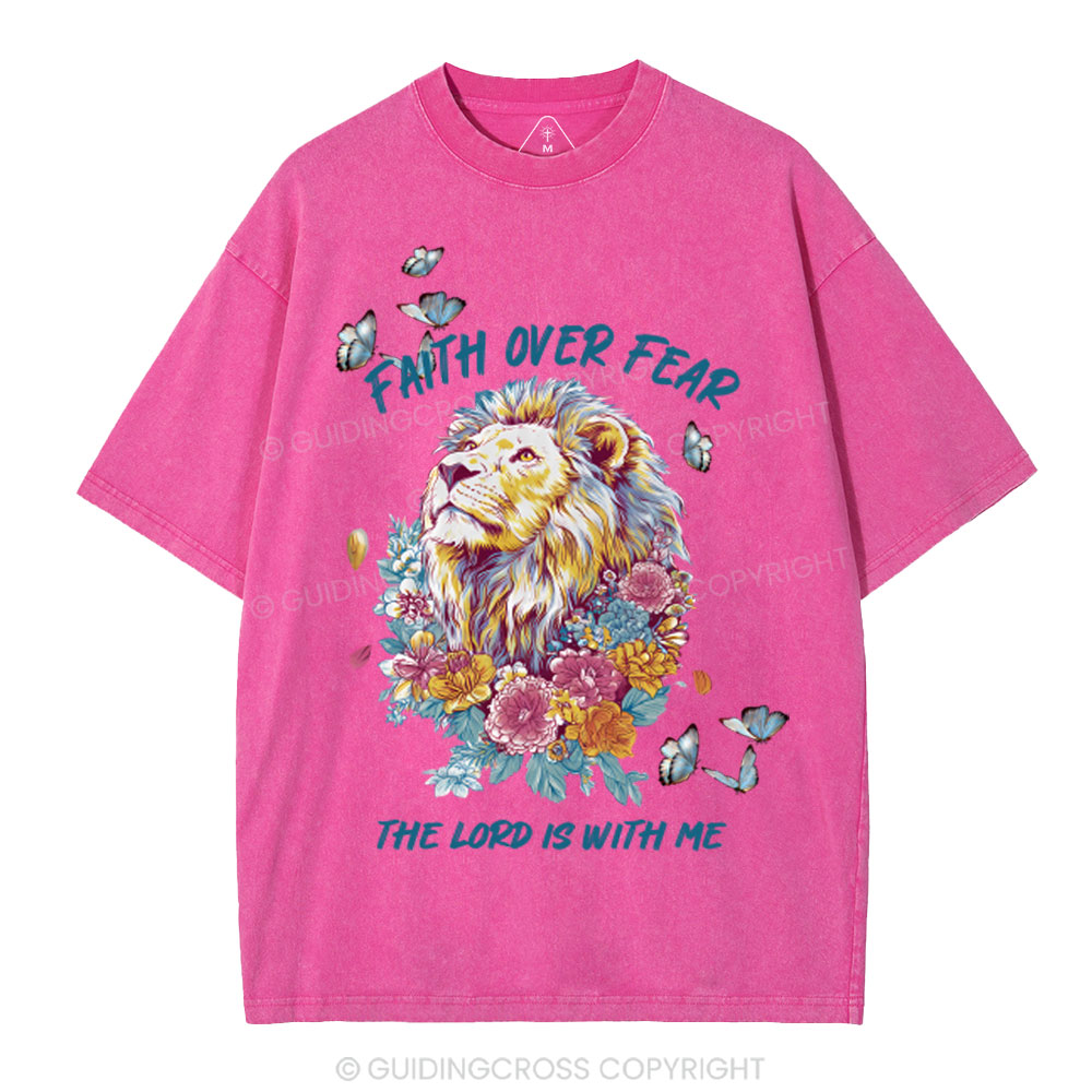 Faith Over Fear Christian Washed T-Shirt