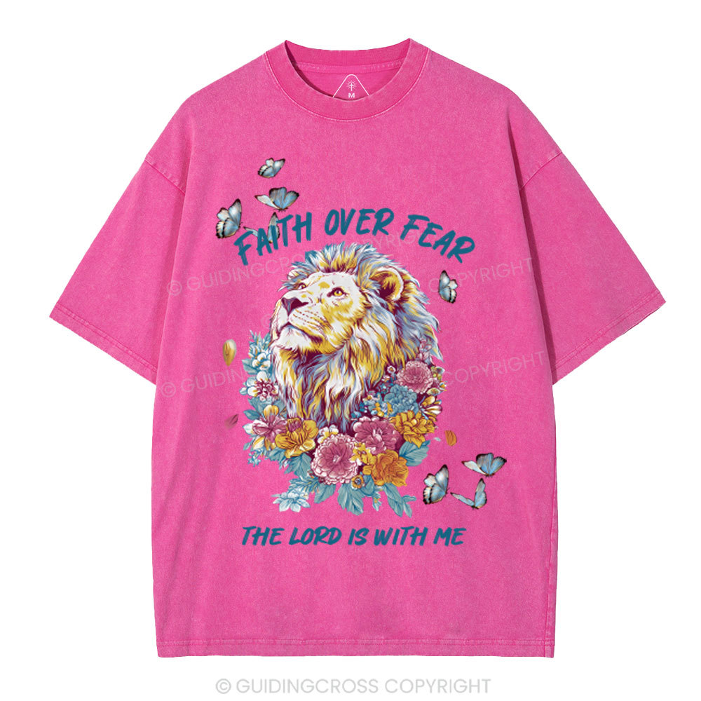 Faith Over Fear Christian Washed T-Shirt