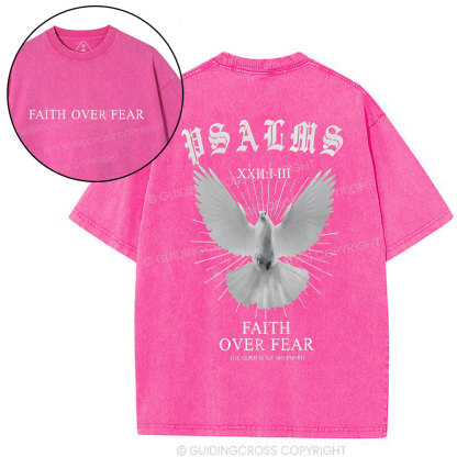 Faith Over Fear Christian Washed T-Shirt