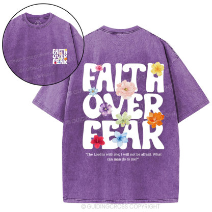 Faith Can Move Mountain Christian Washed T-Shirt