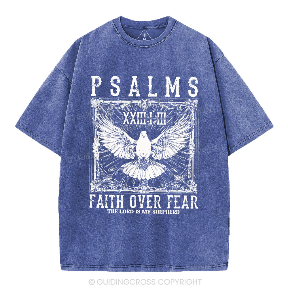 Faith Over Fear Christian Washed T-Shirt