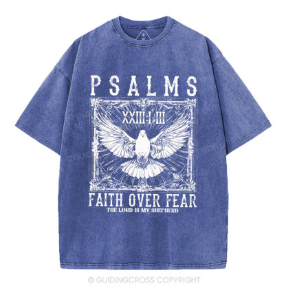 Faith Over Fear Christian Washed T-Shirt