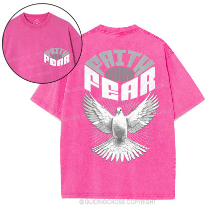 Faith Over Fear Christian Washed T-Shirt