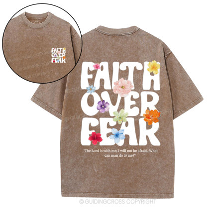 Faith Can Move Mountain Christian Washed T-Shirt