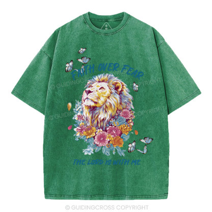 Faith Over Fear Christian Washed T-Shirt