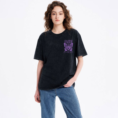Faith Over Fear Christian Washed T-Shirt