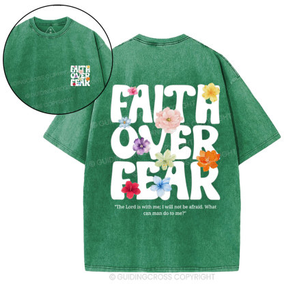 Faith Can Move Mountain Christian Washed T-Shirt